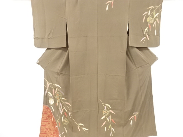 JAPANESE KIMONO / VINTAGE HOMONGI / SILK / FLOWER & SNOWFLAKE